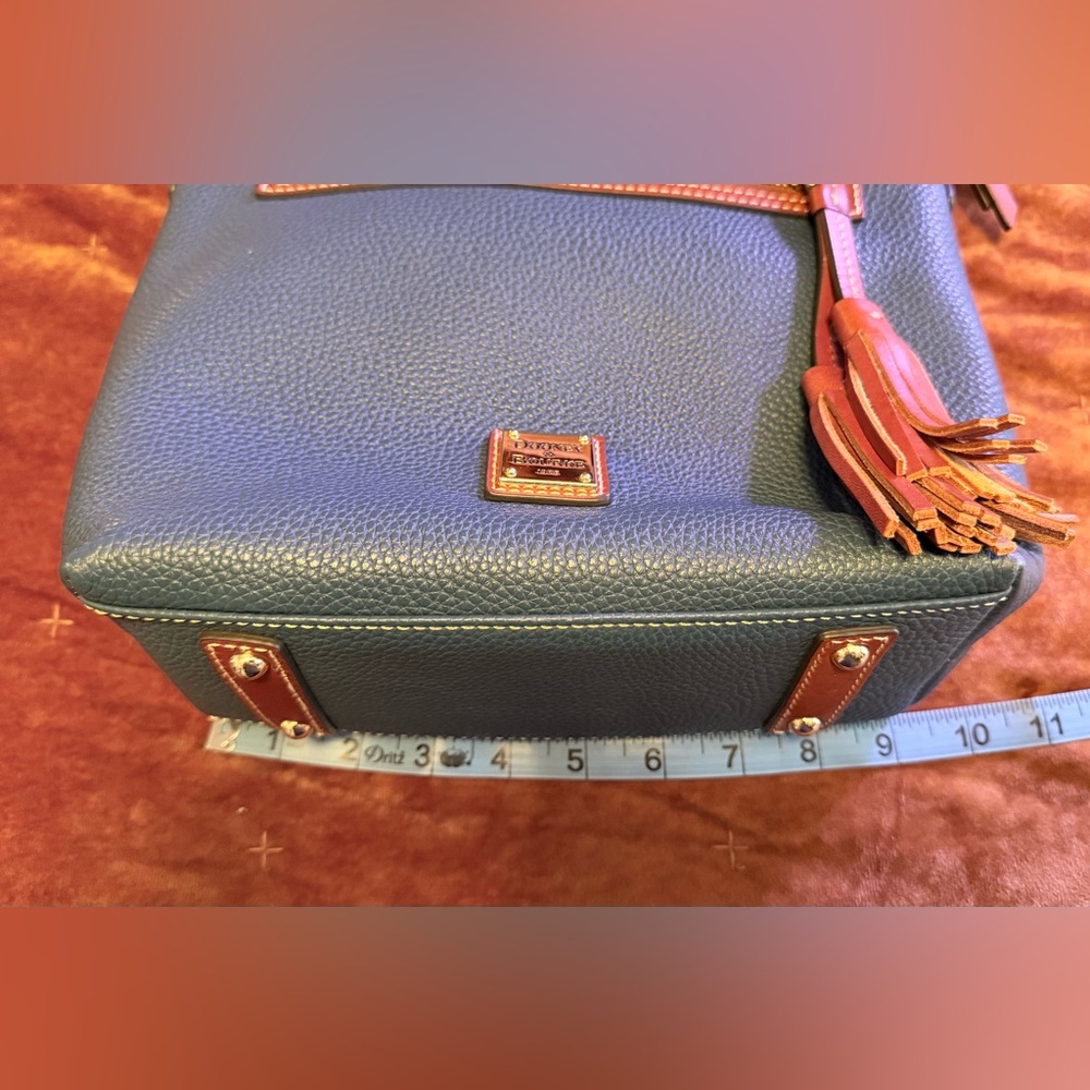 Dooney & Bourke Blue and Tan / Brown Crossbody Bag - Picture 9 of 9